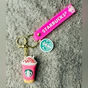 Starbucks Pink and Gold Drink Keychain- New bought in bulk!
